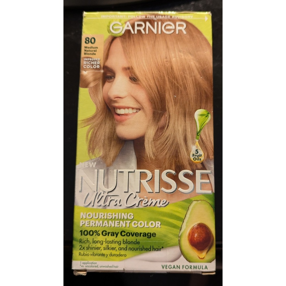 # 80 Garnier Nutrisse‎ Nourishing Hair Color Creme  Medium Natural Blonde